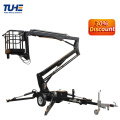 Telescopic arm boom hydraulic lifting crane for fork telescopic self propelled articulated boom lift scissor aerial work platf